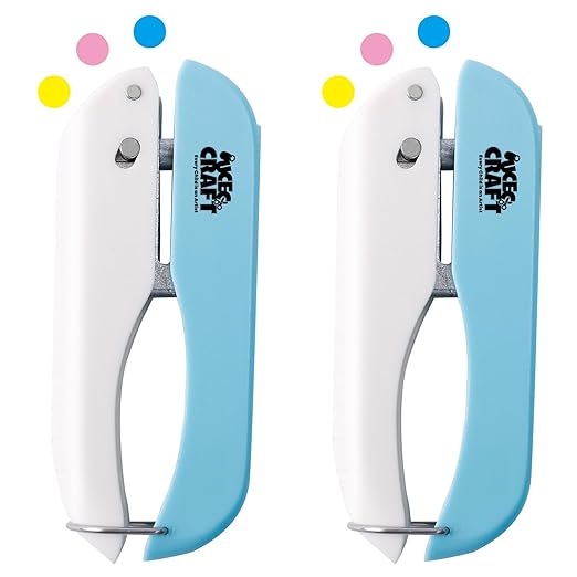 UCEC 2pcs Circle Handheld Hole Paper Punch, 1/4 Inch Punchers by UCEC