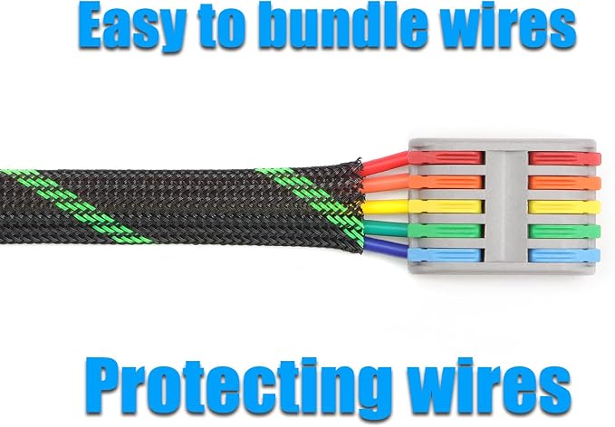 25ft PET Expandable Braided Cable Sleeve 3/8inch Pet Braided Cable Sleeve - Image 6