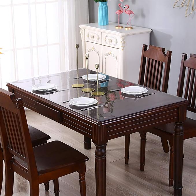 Clear PVC Table Cover Protector 12x22 Inch Crystal Vinyl Table Pad 1.5mm Thick - Image 3