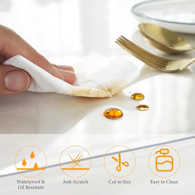 Deep Dream 1.5mm Clear Desk Cover Protector, 18×36 Inch Clear Desk Cover - Image 5