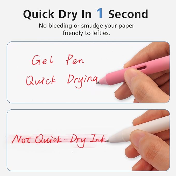 WRITECH Fine Point Gel Pens: 8ct Multi Colored 0.7mm Medium Point Retractable - Image 3