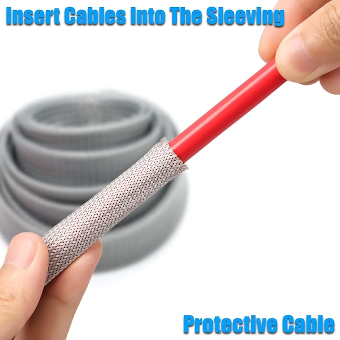 25ft PET Expandable Braided Cable Sleeve 1.2 inch Pet Braided Cable Sleeve - Image 4