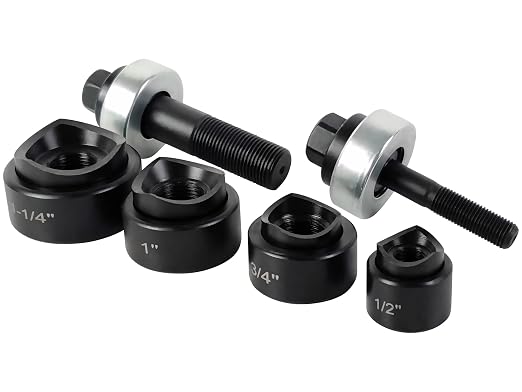 AMZCNC Manual Knockout Punch Kit, Heavy Duty Metal Sheet Knock Out Box Hole by AMZCNC