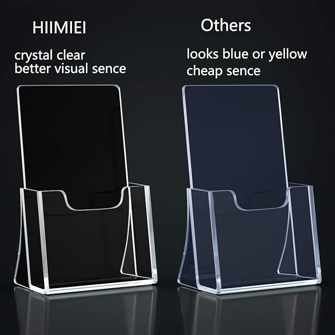 HIIMIEI 2 Pack 4 inch Wide Acrylic Brochure Holders - Image 6