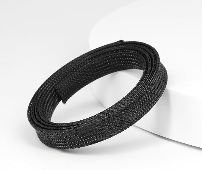 25ft PET Expandable Braided Cable Sleeve 13/16inch Pet Braided Cable Sleeve - Image 3