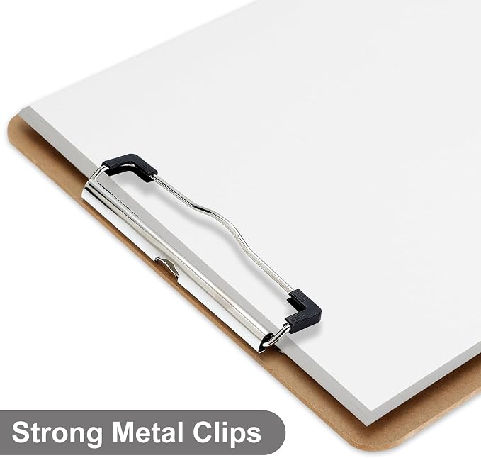 Wood Clipboards Set of 20, Letter Size Hardboard Clip Board 8.5x11 | A4 - Image 3
