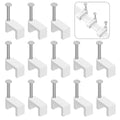 Easytle 200 Pcs 8mm Cable Clips Nail in Flat Ethernet Cable Wall Clips by Easytle