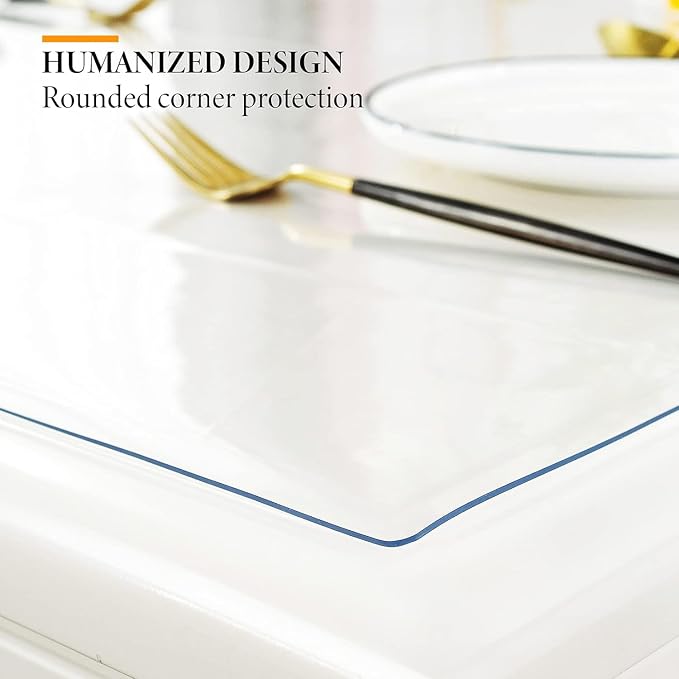 Deep Dream 1.5mm Clear Desk Cover Protector, 42×115 Inch Clear Desk Cover - Image 5
