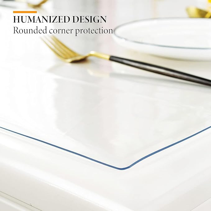 Deep Dream 1.5mm Clear Desk Cover Protector, 40×100 Inch Clear Table Cover - Image 5