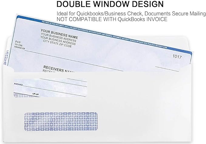 #8 Double Window Security Check Envelopes, No.8 Double Window Bussiness - Image 6