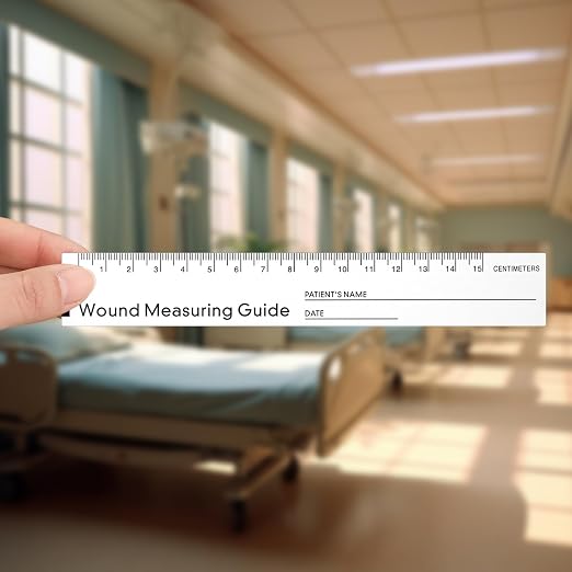 1000 Pcs Wound Ruler 6 Inch Wound Measuring Tape Paper Guide Ruler Double Sided - Image 2