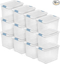 Sterilite 12-Pack Latching Box, Under Bed Storage Bins by Sterilite