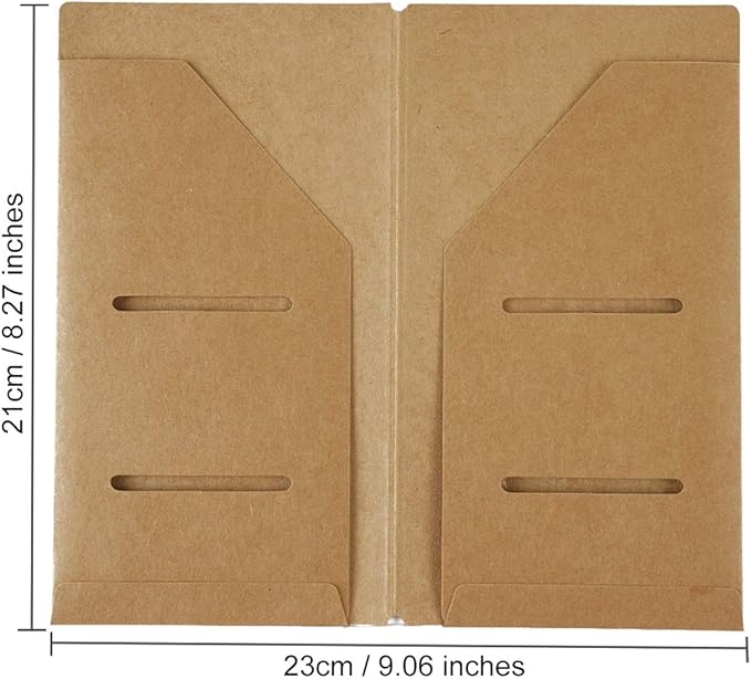 Moterm Kraft File Folder + Zipper PVC Pouch Travelers Journal Refills Pack | - Image 3