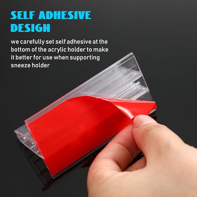 Fulmoon 200 Pcs Sign Holder, Adhesive Base Sign Holders Multiple Uses - Image 4