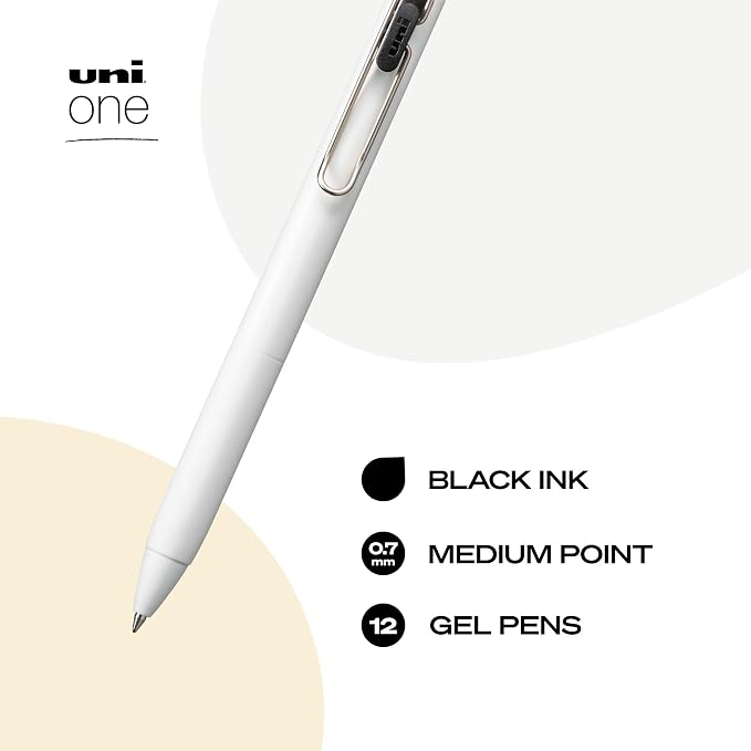 uniball uniONE Gel Pen, Retractable, Medium 0.7 mm - Image 2