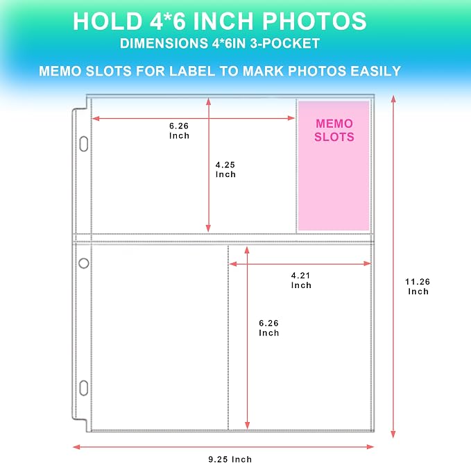 Aegero 25 Pack 4 x 6 Photo Sleeves - Image 2