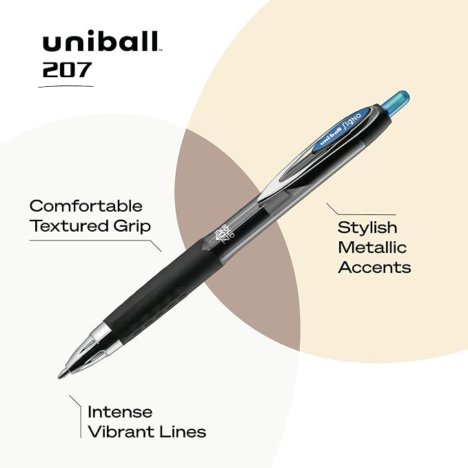 uniball 207 Retractable Gel Pens, Bold Point, 12 Pack - Image 5