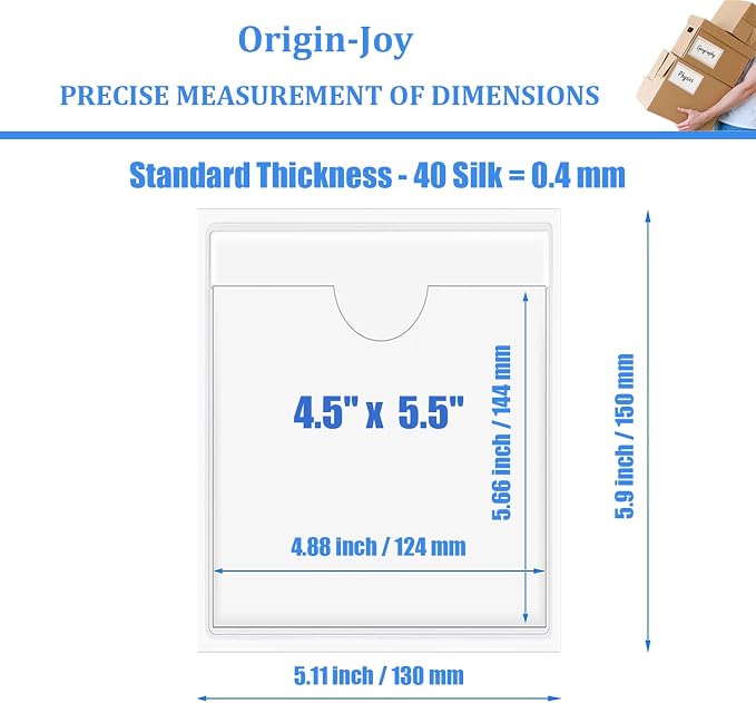 Origin-Joy 35 PCS Self Adhesive Index Card Pockets - Image 2