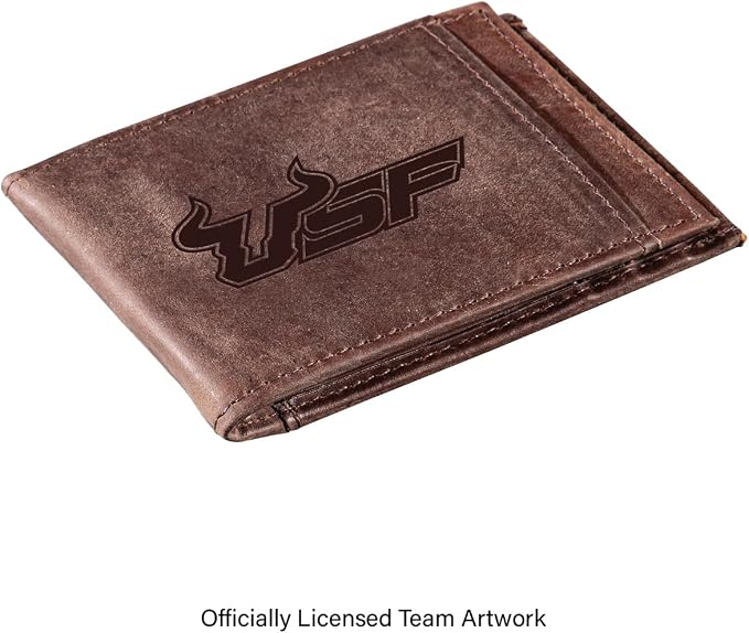 Team Sports America NCAA UNIVERSITY OF SOUTH FLORIDA Front Pocket Slim Wallet - Image 2