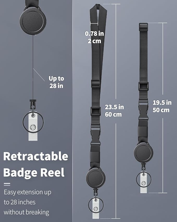 Uniclife Retractable Adjustable Lanyard Heavy Duty Neck Lanyard - Image 6