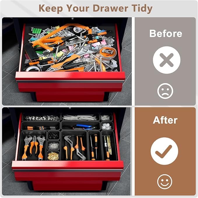 A-LuGei【XX-Large Size【5 Pcs】 Tool Box Organizer Tray Divider【Single Size】 Desk - Image 4