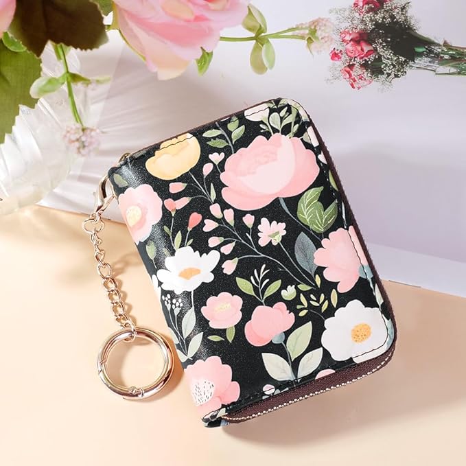 FurArt Zipper Wallet Women, RFID Blocking Credit Card Wallet, Business Card - Image 2