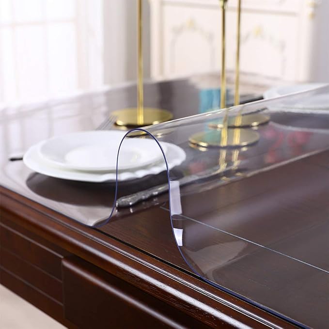 Clear Table Protector Waterproof Table Pad 1.5 mm Thick 40x52 Inch Clear Dining - Image 2