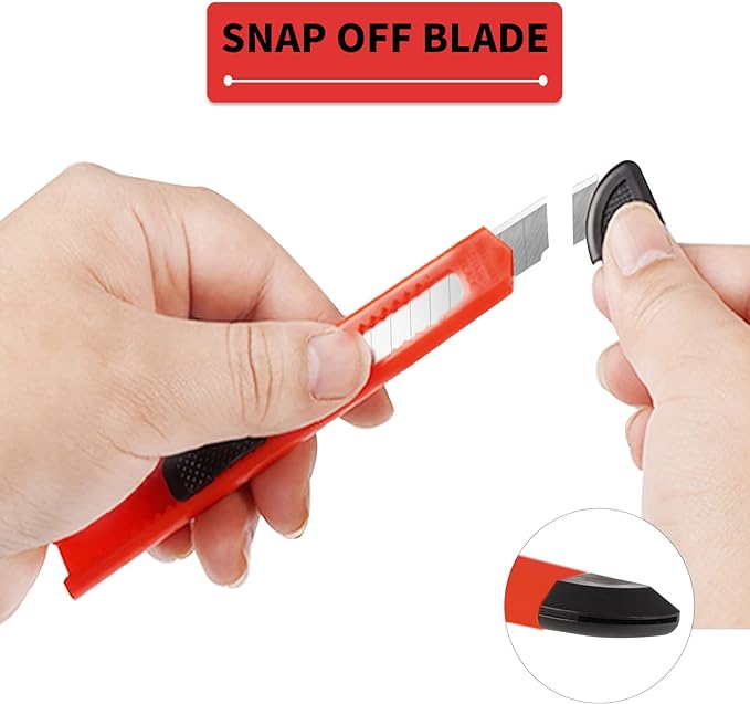 8 Pack Utility Knife Box Cutters Box Cutter Retractable, Compact Utility Knives - Image 2