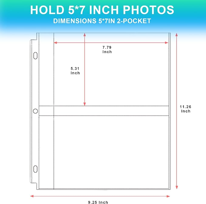 Aegero 100 Pack 5 x 7 Photo Sleeves - Image 2