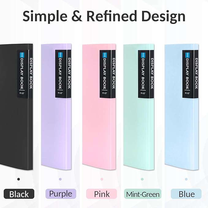 Sooez Art Portfolio 9"x12", 40 Pockets Large Display Folder - Image 3