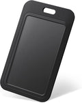 Uniclife 100 Pack Sliding ID Badge Holder Hard Black Vertical Plastic Card Case by UnicLife