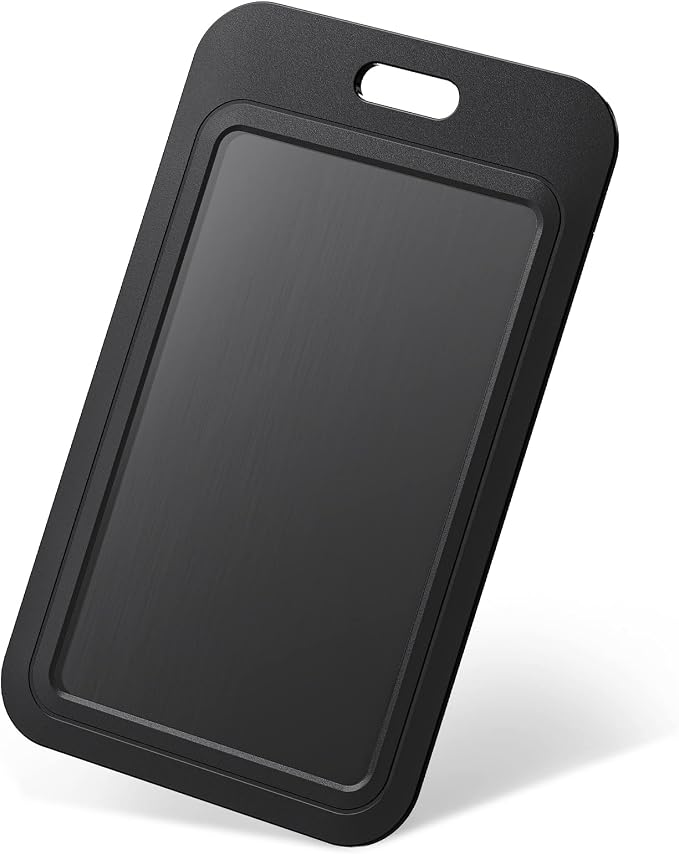 Uniclife 100 Pack Sliding ID Badge Holder Hard Black Vertical Plastic Card Case by UnicLife