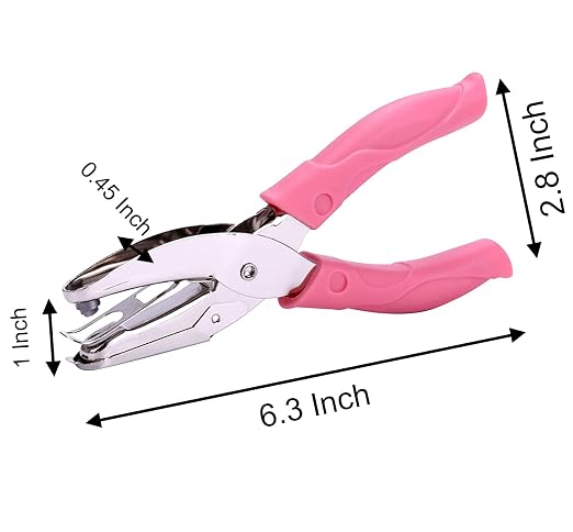 1 Pack 6.3 Inch Length 1/8 Inch Diameter of Circle Hole Handheld Single Paper - Image 5