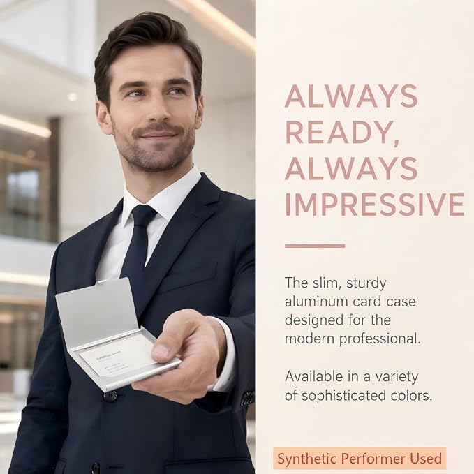 2-Pack Rose Red Aluminum Business Card Holder Slim Flip Pocket Case | aluminum - Image 6
