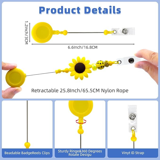 60pcs Candy Beadable Badge Reels Making Kits - Image 7