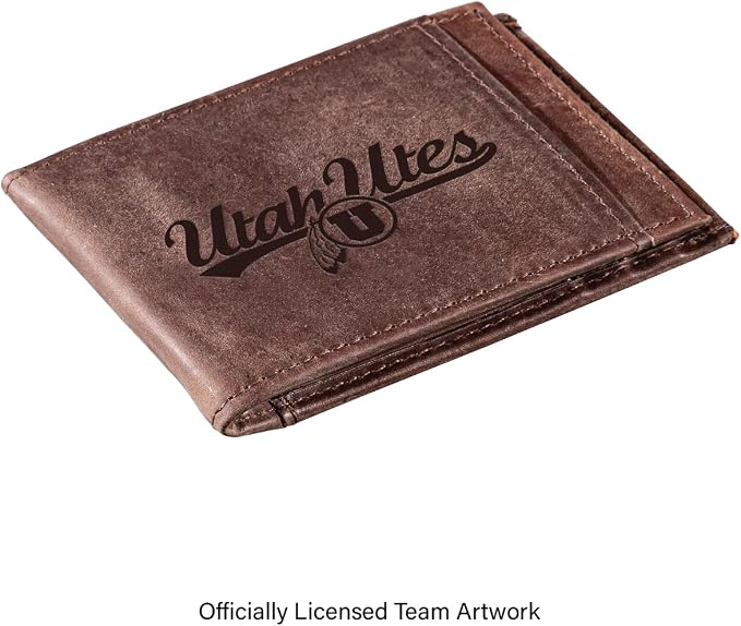 Team Sports America NCAA University of Utah Front Pocket Slim Wallet - Image 2