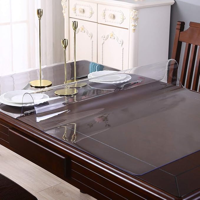 Table Protector Tablecloth Protector Clear Plastic Tablecloth Waterproof - Image 7