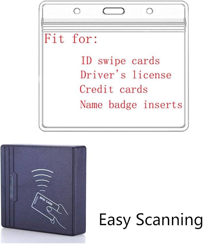 Extra Thick Horizontal ID Card Name Tag Badge Holder - Image 4