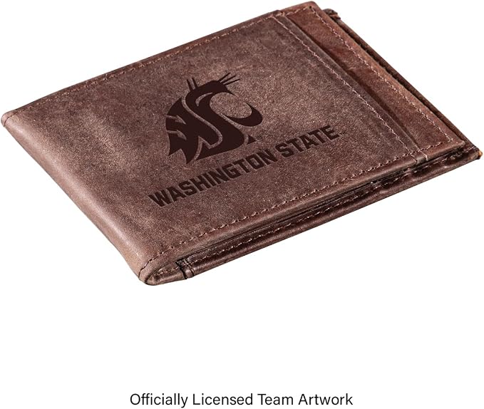 Team Sports America NCAA Washington State University Front Pocket Slim Wallet - Image 2