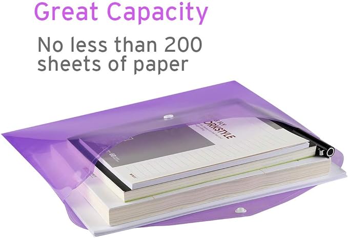 Sooez 28 Pack Folders Plastic Envelopes, Letter A4 Size Poly File Envelopes - Image 6