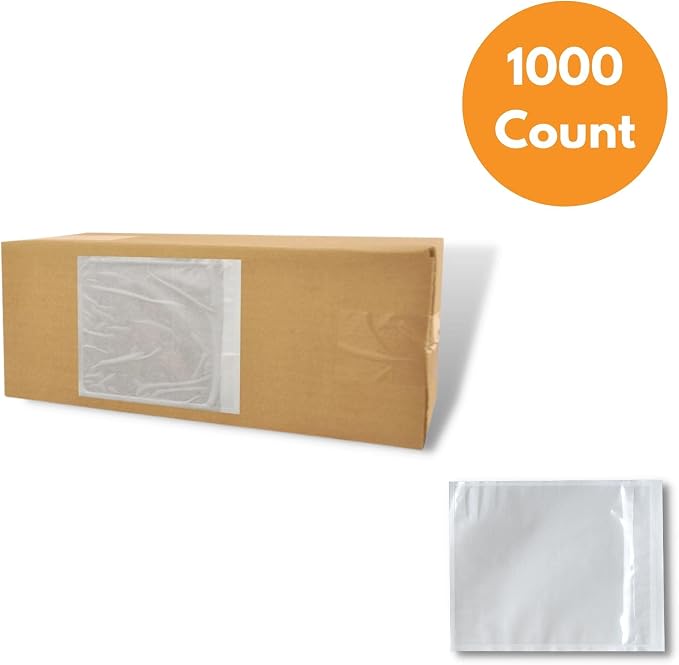 PSBM 1000 PCS 4.5 x 5.5 Inch Clear Blank Packing List Envelopes, Shipping - Image 4