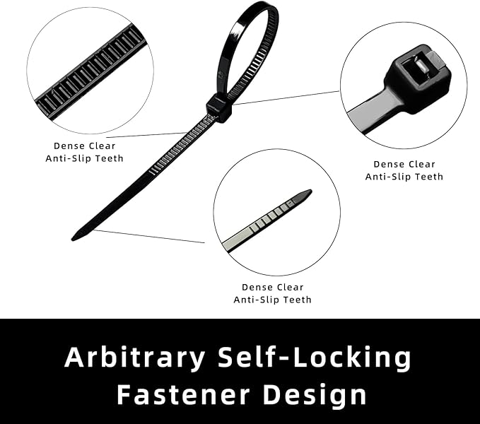 Cable Zip Ties, 4 Inch Small Cable Ties, Self-Locking Wire Ties used - Image 4
