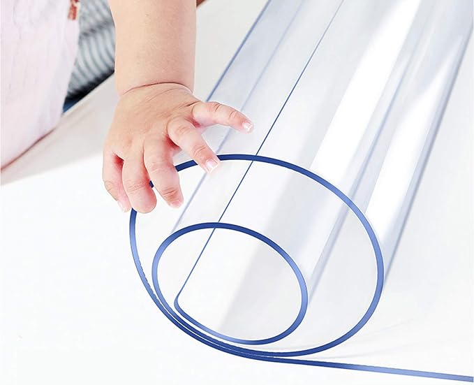 Wadrac Table Protector Cover Clear Plastic Tablecloth Protector Glass Plastic by Wadrac