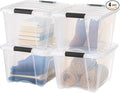 IRIS USA 32 Qt Stackable Plastic Storage Bins by IRISUSA