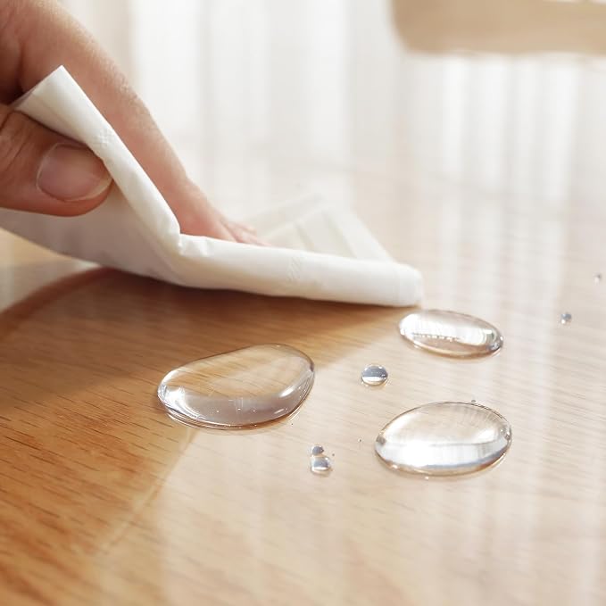 LovePads Clear Table Cover Protector, 42 x 70 Inch 2mm Thick Plastic Table Cover - Image 7