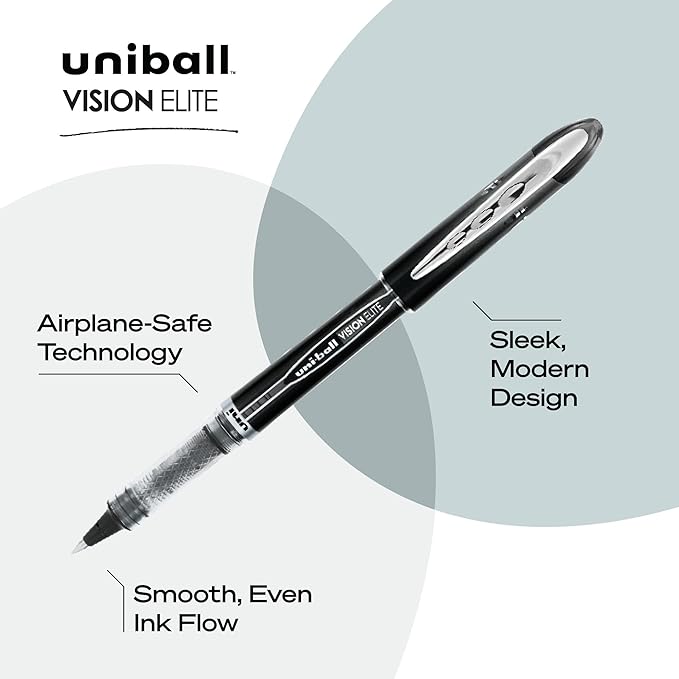 Uni-Ball Vision Elite Rollerball Pens Fine Point Micro Tip - Image 3