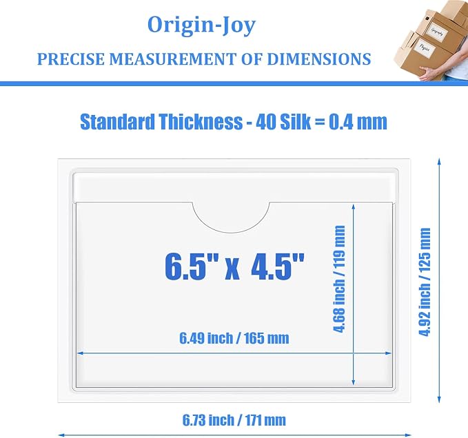 Origin-Joy 35 PCS Self Adhesive Index Card Pockets - Image 2
