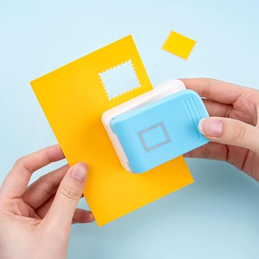 2 Pcs Paper Punch | 1 inch Square Punch | 1.1X0.9 inch Embossing Postage Stamp - Image 2
