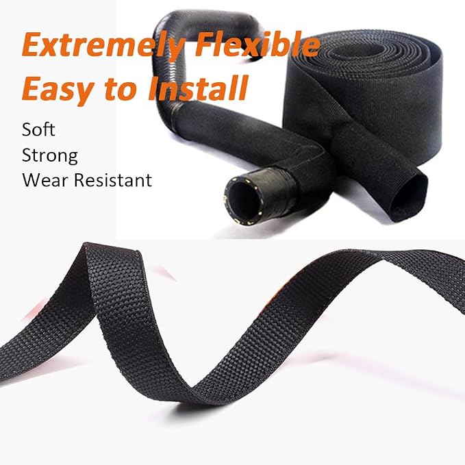 20 FT 3/8 inch 2:1 Heat Shrinkable Braided Sleeving Heat Shrink Sleeve Abrasion - Image 5