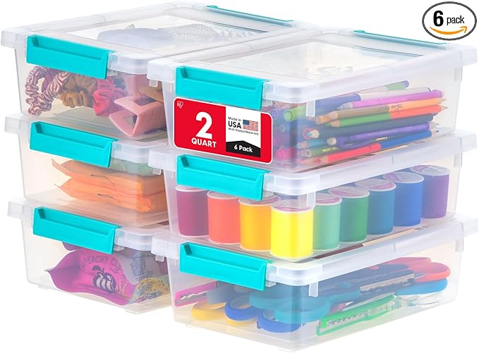 IRIS USA 2 Qt. Craft Storage Bins by IRISUSA